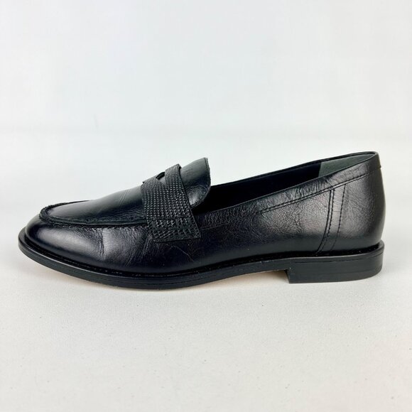 J McLaughlin Womens Concetta Black Leather Penny Loafer Flats Slip On size 6.5 - Picture 6 of 15